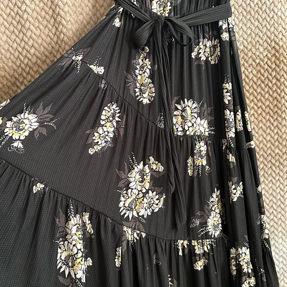 Free People Black Floral Midi Dress - Picture 5 of 11